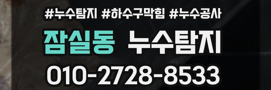 잠실동 누수탐지업체
