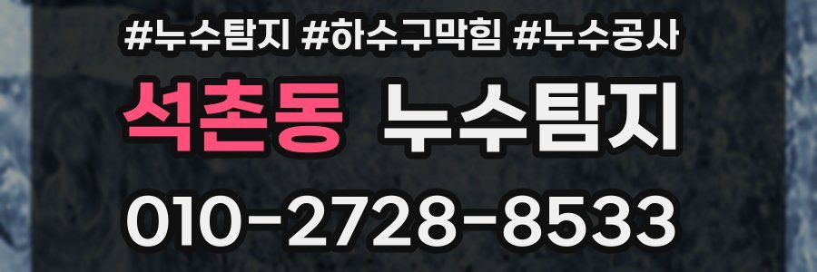 석촌동 누수탐지업체