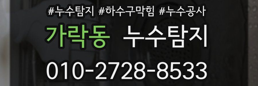 가락동 누수탐지업체