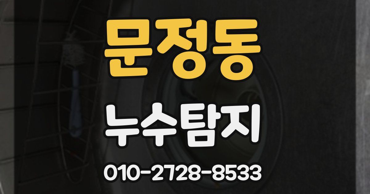 문정동 누수공사