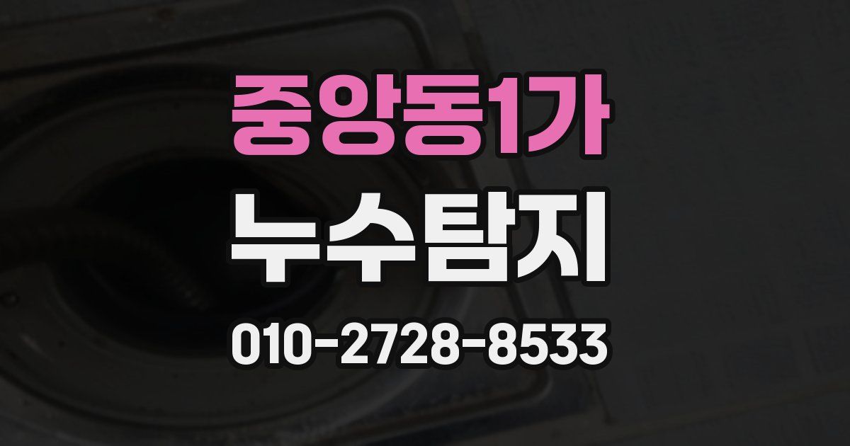중앙동1가 누수공사