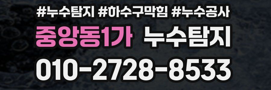 중앙동1가 누수탐지업체