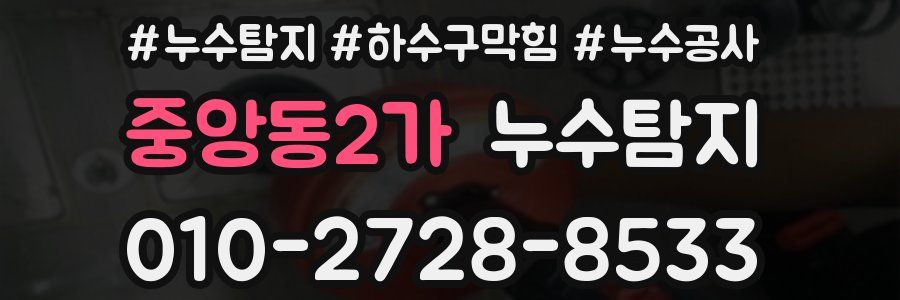 중앙동2가 누수탐지업체