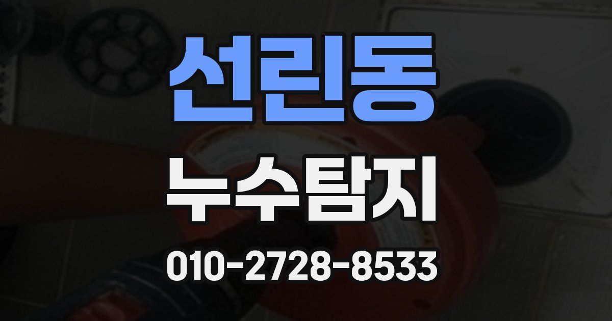 선린동 누수공사