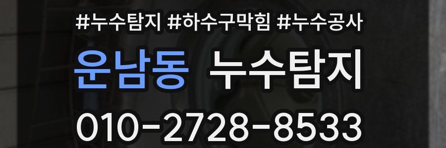 운남동 누수탐지업체
