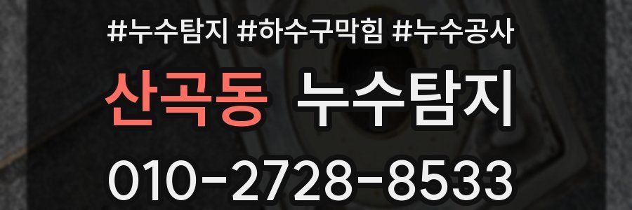 산곡동 누수탐지업체