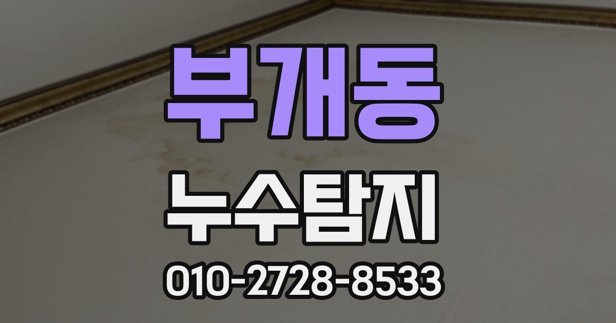 부개동 누수공사