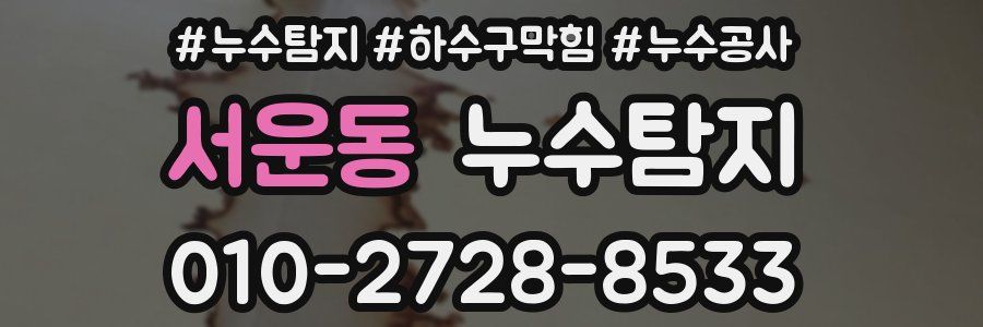 서운동 누수탐지업체