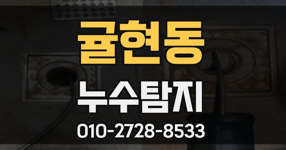 귤현동 누수공사