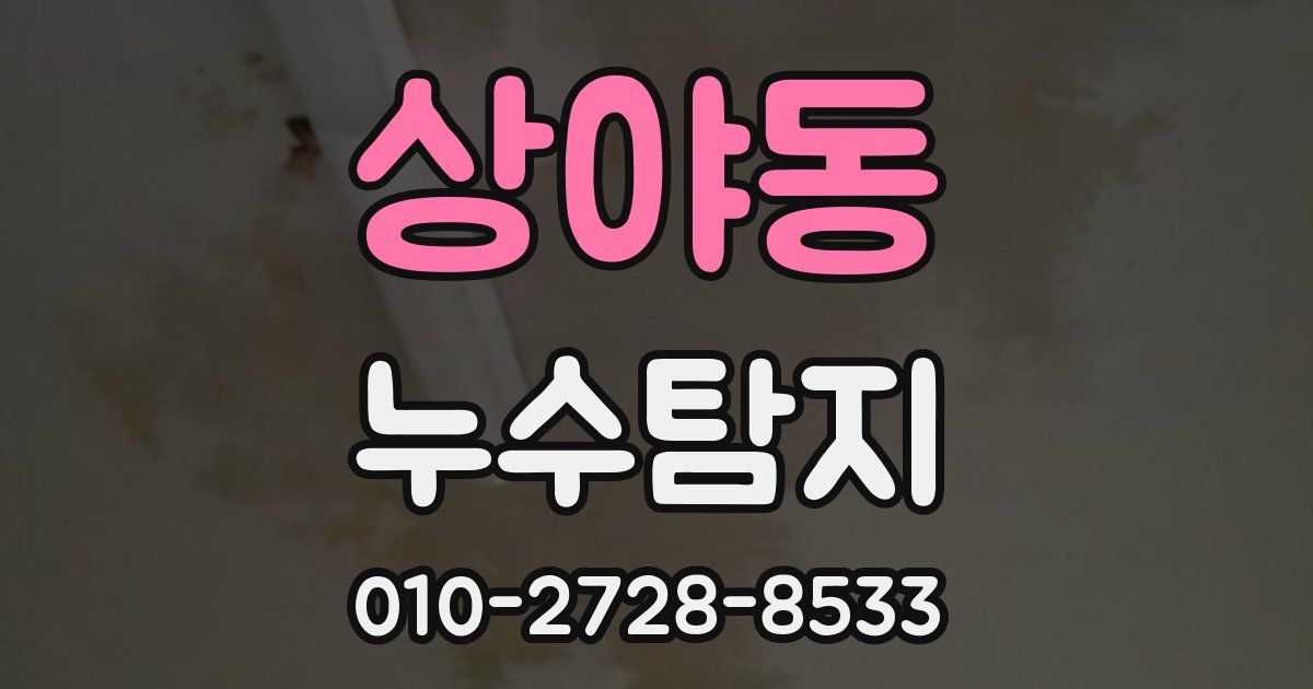 상야동 누수공사