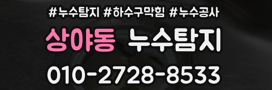 상야동 누수탐지업체