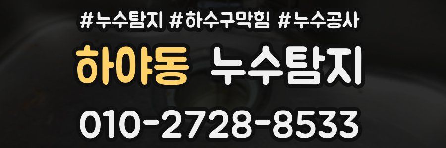 하야동 누수탐지업체