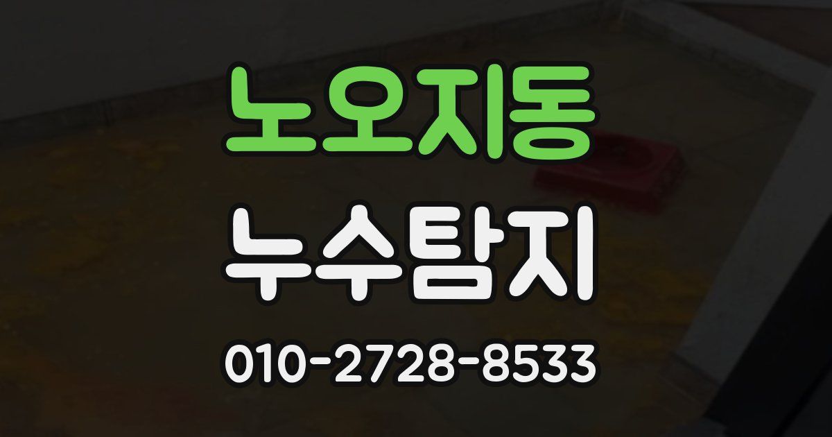 노오지동 누수공사