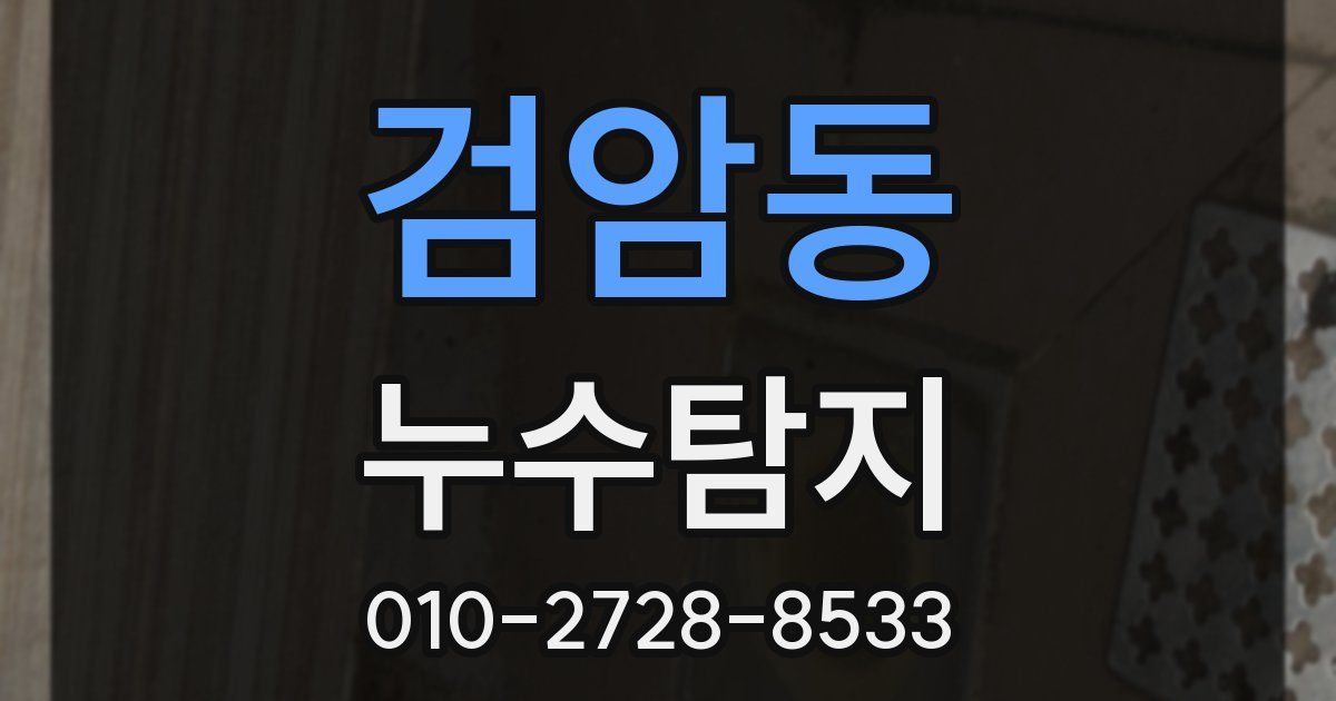 검암동 누수공사