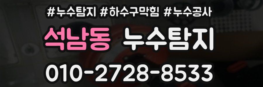 석남동 누수탐지업체