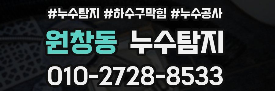 원창동 누수탐지업체