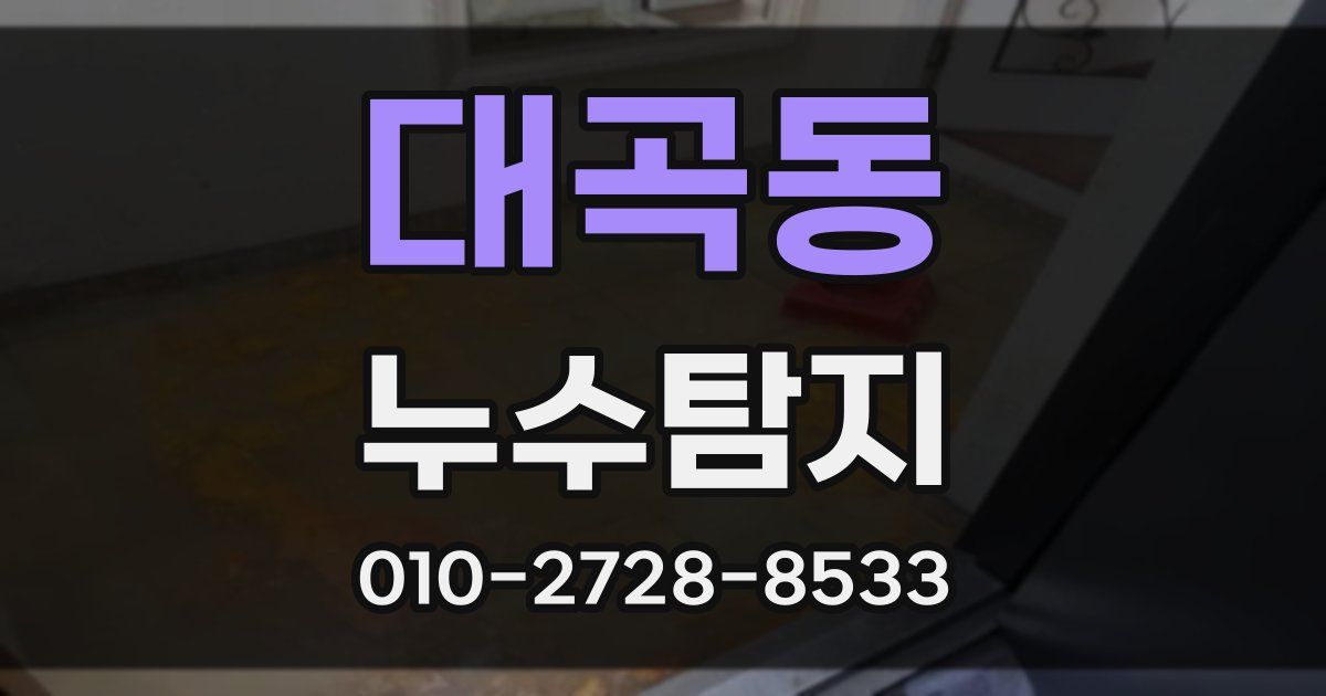 대곡동 누수공사