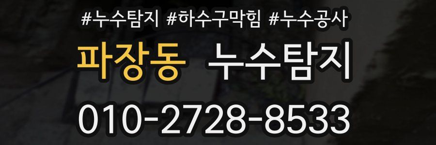 파장동 누수탐지업체