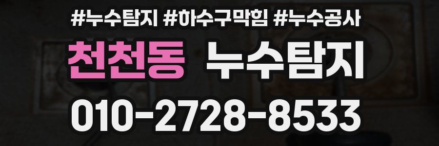 천천동 누수탐지업체