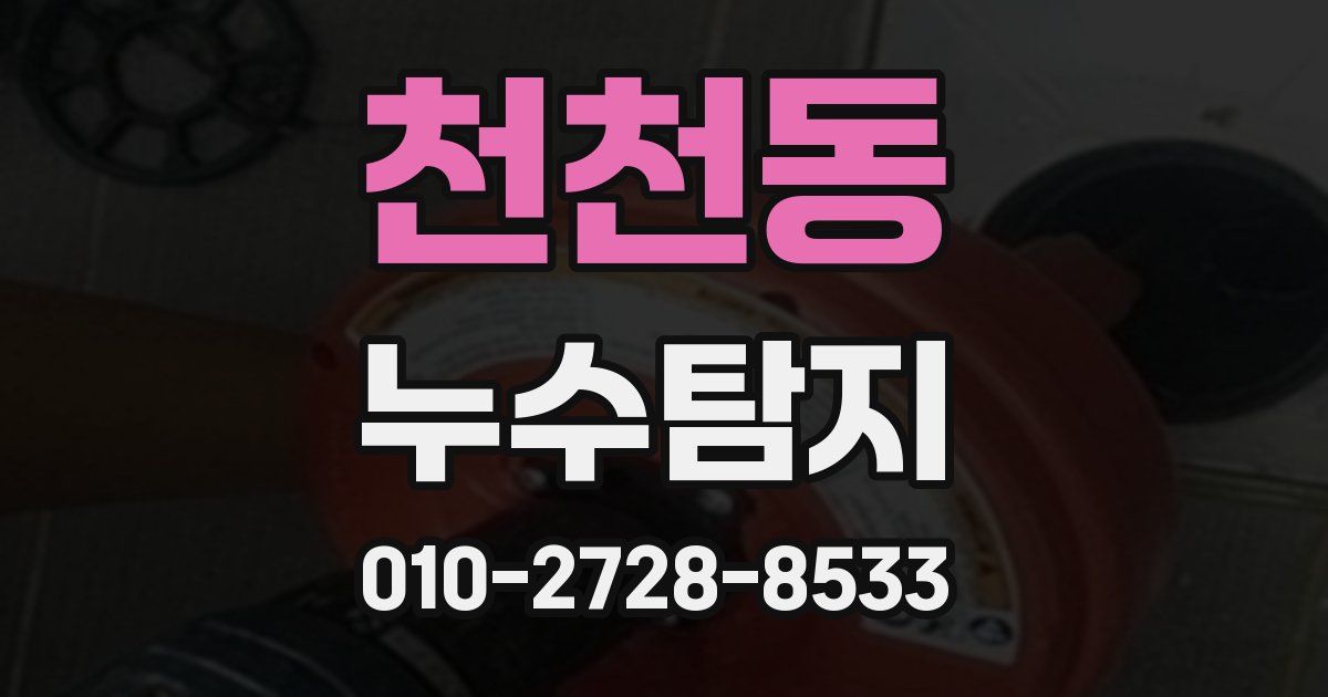 천천동 누수공사