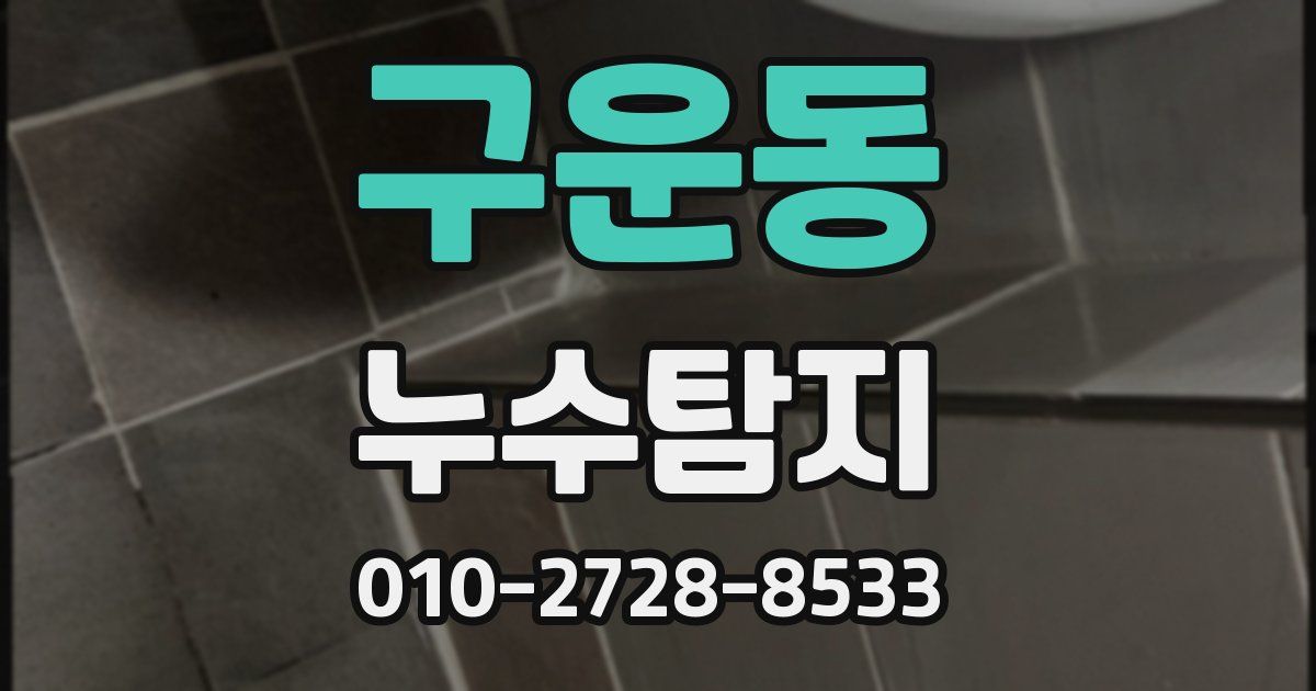 구운동 누수공사