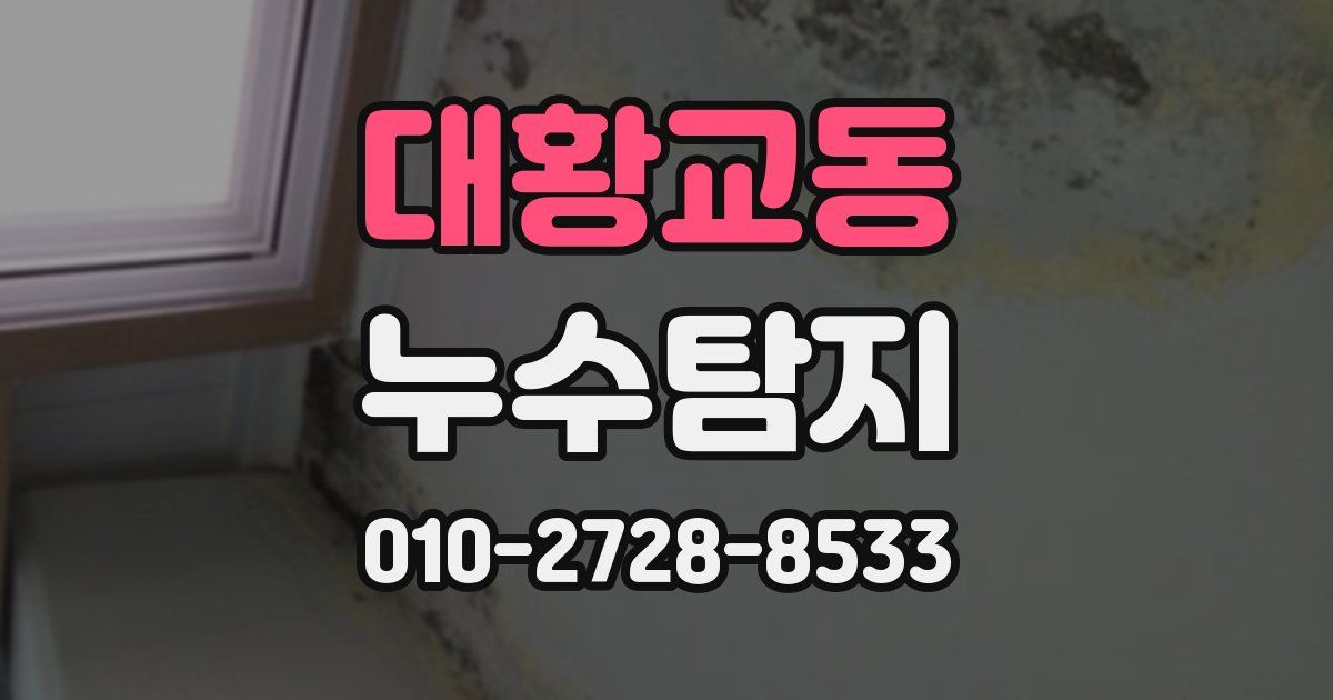 대황교동 누수공사