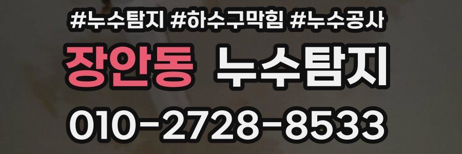 장안동 누수탐지업체