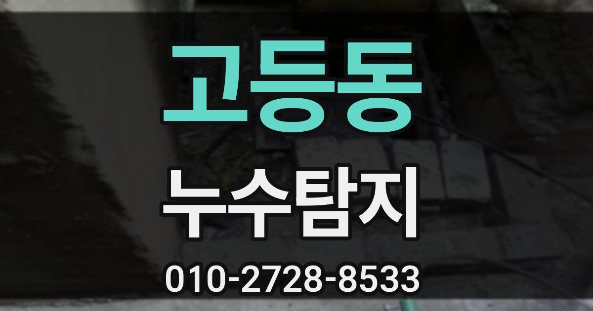 고등동 누수공사