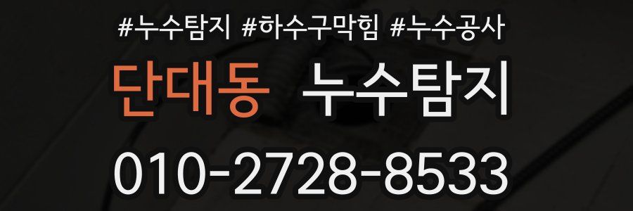 단대동 누수탐지업체
