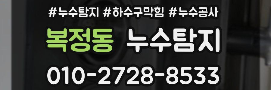 복정동 누수탐지업체