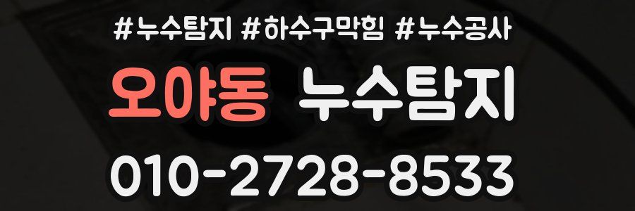 오야동 누수탐지업체