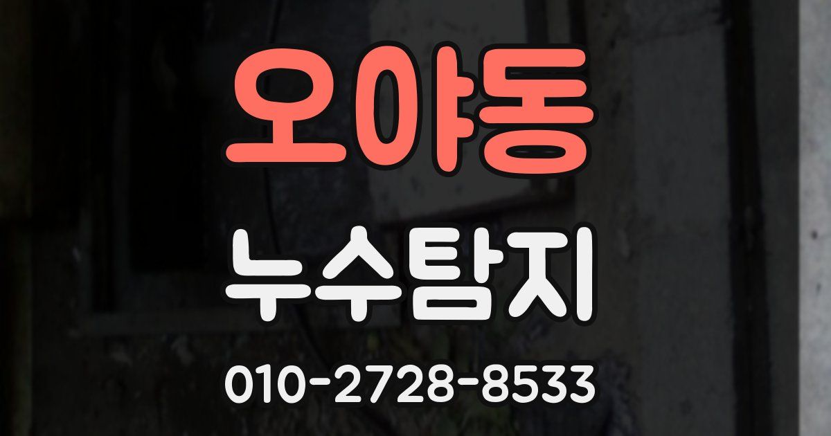 오야동 누수공사