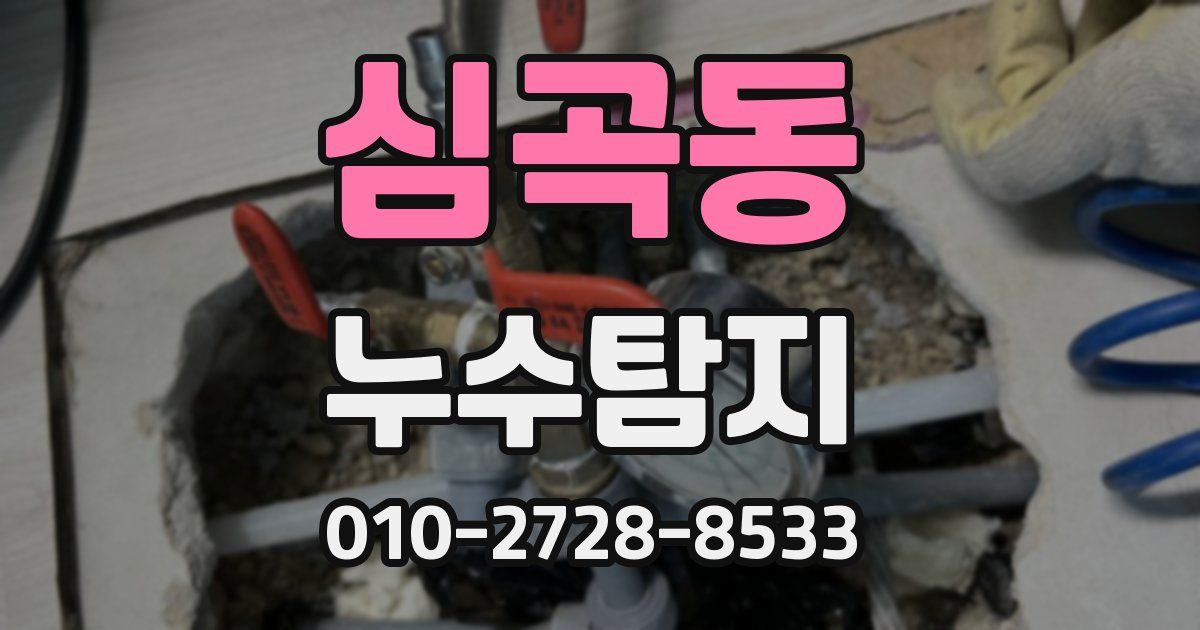 심곡동 누수공사