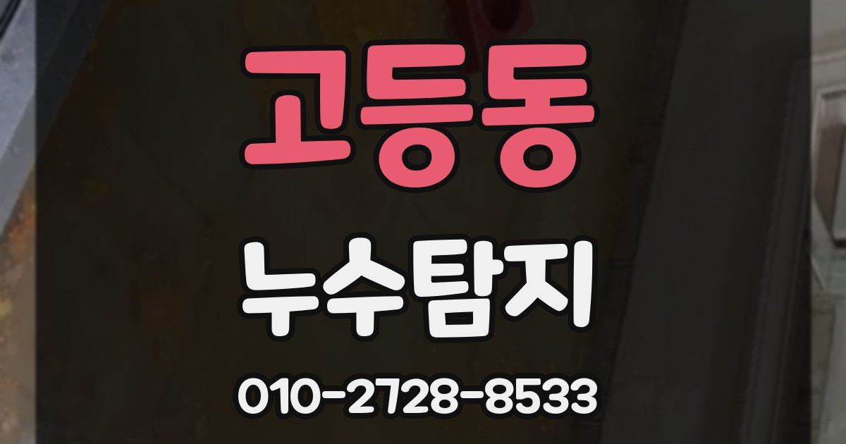 고등동 누수공사