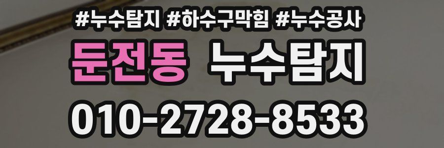 둔전동 누수탐지업체
