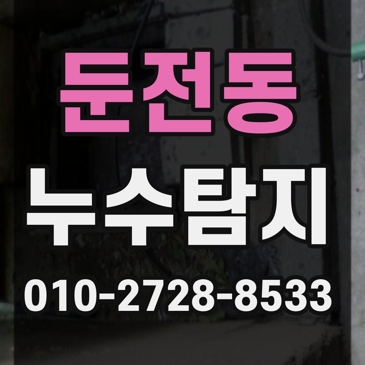 둔전동 누수탐지