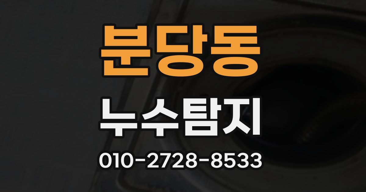 분당동 누수공사