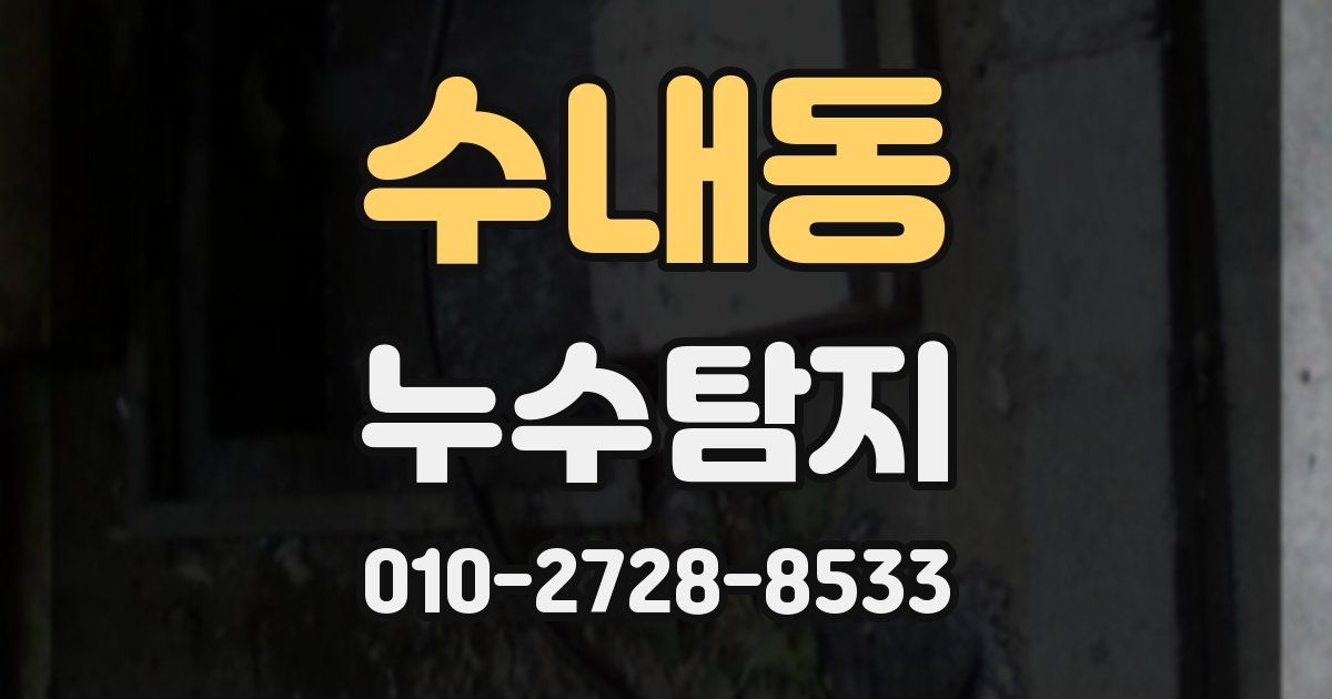 수내동 누수공사