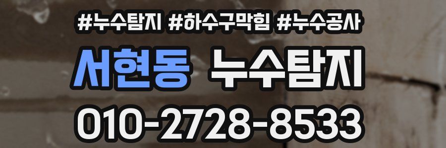 서현동 누수탐지업체