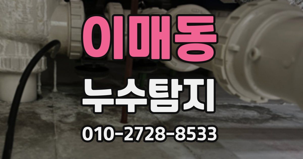 이매동 누수공사
