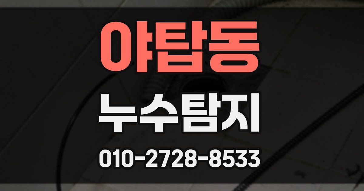 야탑동 누수공사