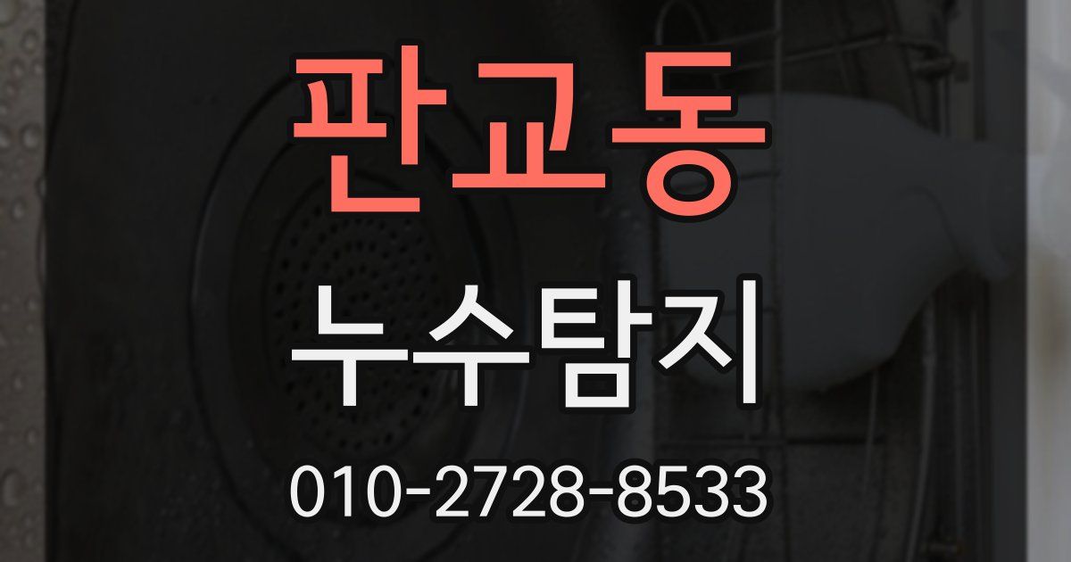 판교동 누수공사