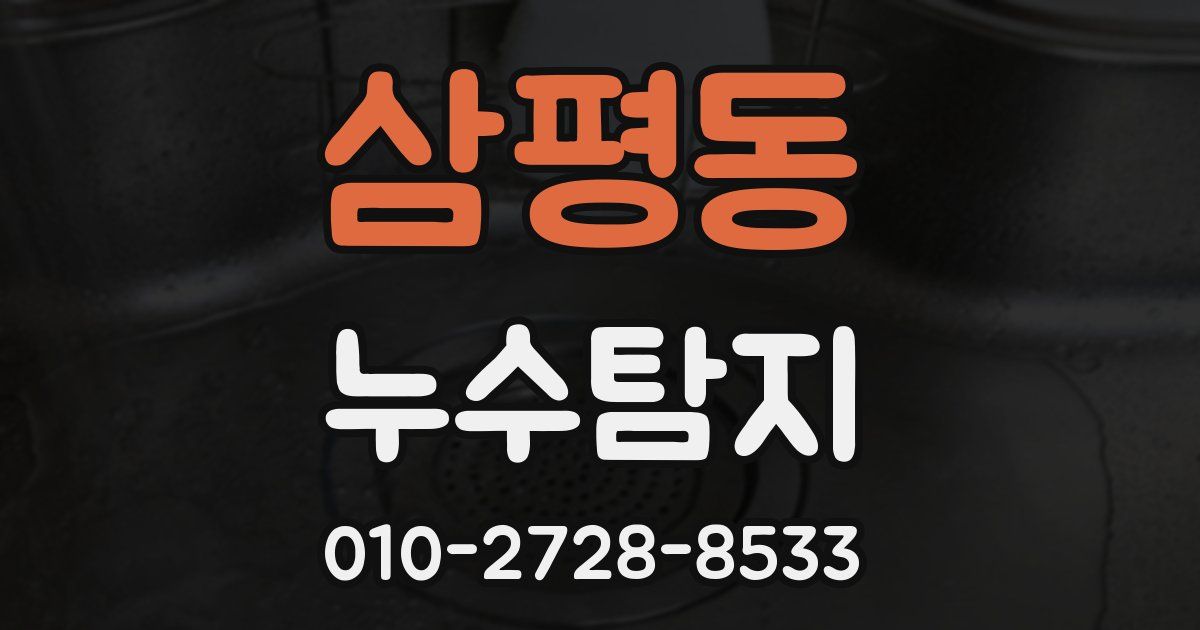 삼평동 누수공사