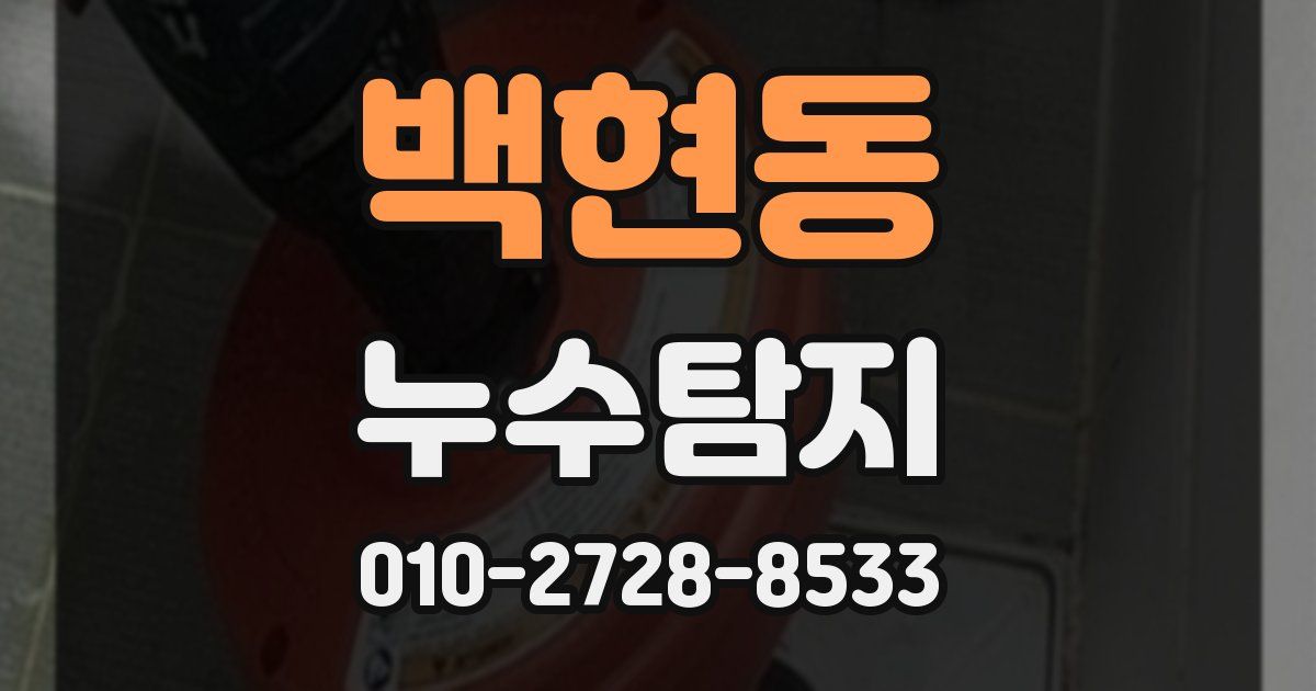 백현동 누수공사