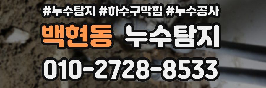 백현동 누수탐지업체