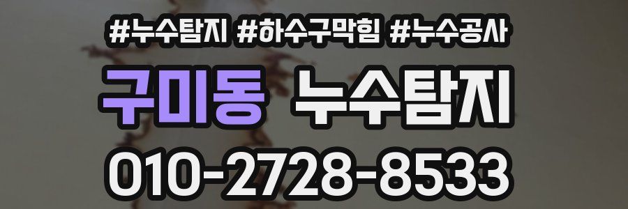 구미동 누수탐지업체