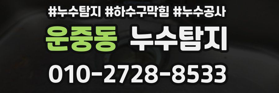 운중동 누수탐지업체