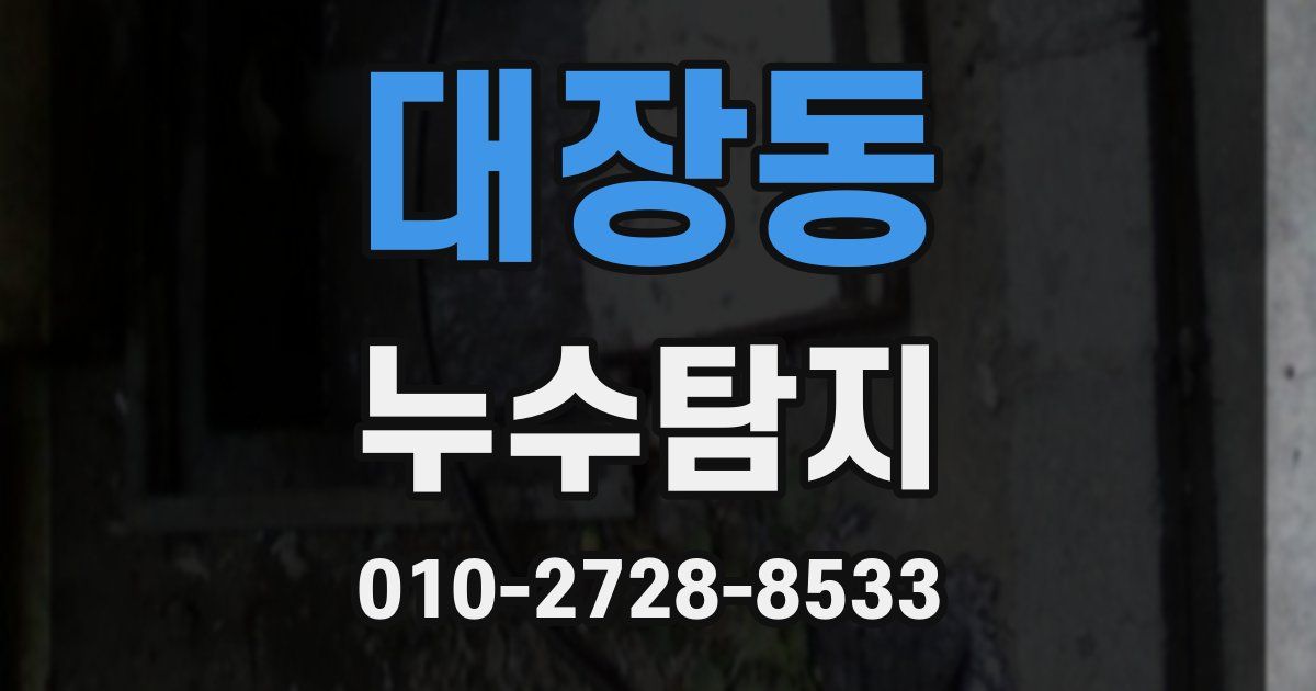 대장동 누수공사
