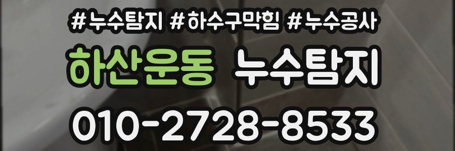 하산운동 누수탐지업체