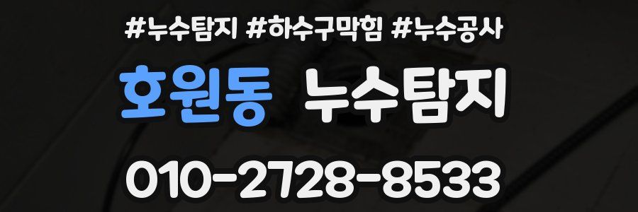 호원동 누수탐지업체
